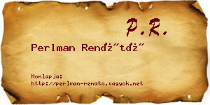 Perlman Renátó névjegykártya